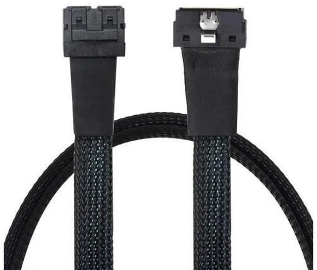 Alt view image 3 of 6 - Vszerda SAS4.0 PCIE Slimline LP Low Profile SFF-8654 8i to SFF-8643 8i 36P Adapter Cable 80CM