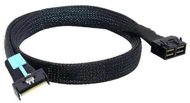 Alt view image 4 of 6 - Vszerda PCI-E 5.0 MCIO 8X 74Pin to 8X Dual 36Pin Mini SAS HD SFF-8643 Adapter Cable 50CM