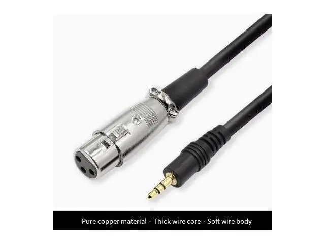 Alt view image 4 of 5 - Cannon audio cable microphone sound card mixer connection cable 3.5mm microphone cable computer mobile phone speaker power amplifier
