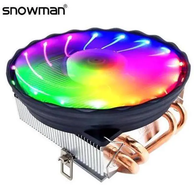 Main image of Snowman M400 CPU Cooler Cooling Fan 4 Heat Pipes RGB 120mm PWM 4 Pin PC Radiator Quiet for Intel LGA 2011 1150 1151 1155 AMD AM3 CPU Cooling Fan