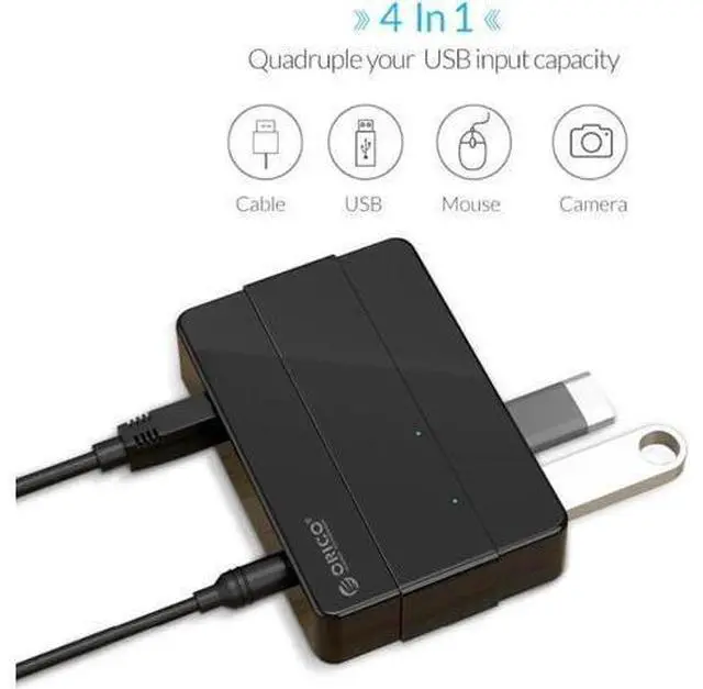 Alt view image 2 of 5 - H4928-U3 4 Port USB3.0 Hub for Windows XP / Vista / 7 / 8 / 10 / Linux / Mac OS