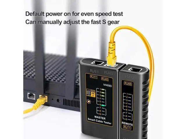 Alt view image 3 of 7 - RJ45 RJ11 Network Cable Tester Ethernet Cable Tester Tool Telephone Line Test Continuity Tester for Cat5/Cat5e/Cat6/Cat6a/Cat7/UTP Ethernet Cable(Black)