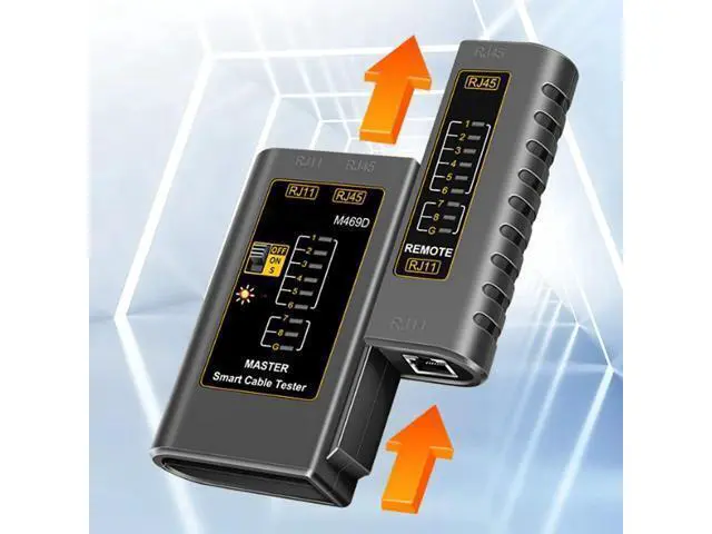 Alt view image 2 of 7 - RJ45 RJ11 Network Cable Tester Ethernet Cable Tester Tool Telephone Line Test Continuity Tester for Cat5/Cat5e/Cat6/Cat6a/Cat7/UTP Ethernet Cable(Black)