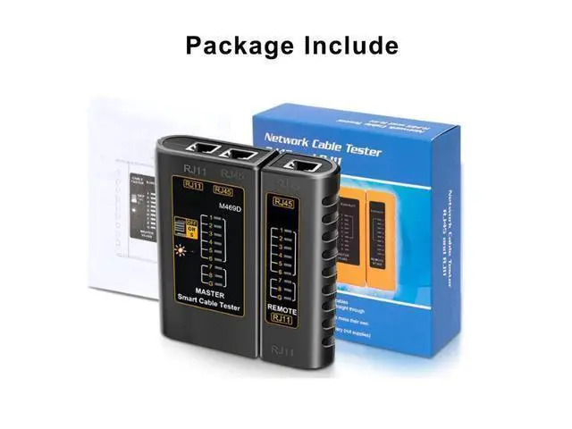 Alt view image 7 of 7 - RJ45 RJ11 Network Cable Tester Ethernet Cable Tester Tool Telephone Line Test Continuity Tester for Cat5/Cat5e/Cat6/Cat6a/Cat7/UTP Ethernet Cable(Black)