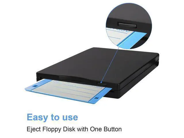 Alt view image 5 of 5 - Tendak Floppy Disk Reader, 3.5 inch External USB & Type-C 1.44MB FDD Floppy Disk Drive for Windows 11/10/8/7/2000/XP, Vista, PC, Laptop and Desktop, Plug and Play, Black