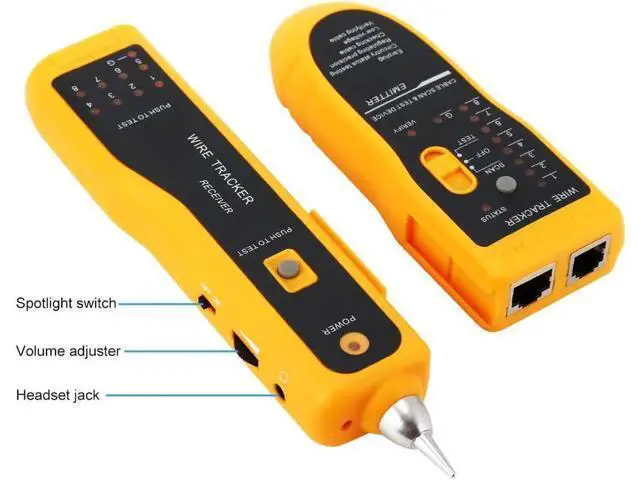 Alt view image 3 of 7 - Ethernet Tester, Wire Tester, Wire Tracker, Ethernet Network Cable Tester Kit RJ11 RJ45 CAT5/5e CAT6 LAN Wire Tracker Portable Line Finder for Miss Wiring Disorder Cable Open and Short Circuit Testing