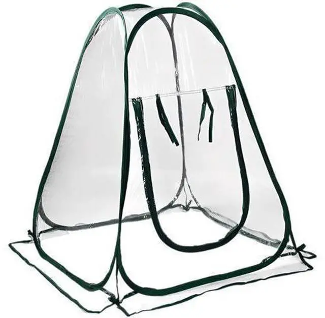 Main image of Foldable Mini Greenhouse, Seed Starting Greenhouse with Metal Frame and Transparent Cover, Plant Protection for Balcony Garden Outdoor