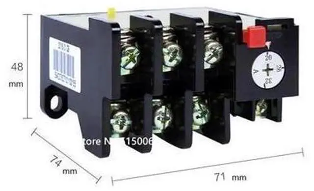 Alt view image 3 of 6 - JR36-20 2.2-3.5A -20-32A JR36-63 20-32A-40-63A JR36-160 53-85A-100-160A Thermal Overload Protection Relay 220V Relay (Size : JR36-160 100-160A)
