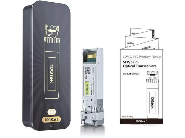 Alt view image 6 of 7 - 10GBase-SR SFP+ Transceiver, 10G 850nm MMF, up to 300 Meters, Compatible with Juniper QFX-SFP-10GE-SR/EX-SFP-10GE-SR, Pack of 2
