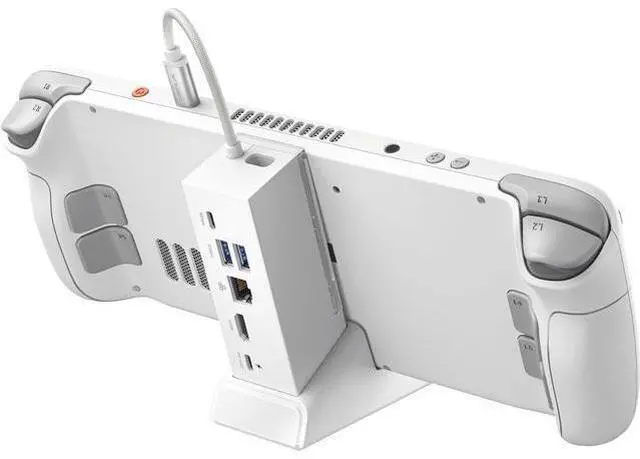 Main image of JSAUX Docking Station Compatible with ROG Ally X/ROG Ally/Steam Deck/Legion Go, 6-in-1 ROG Ally X Dock with HDMI 4K@120Hz, Gigabit Ethernet, Dual USB-A & USB-C 3.2 Gen 1, 100W PD Charging - White