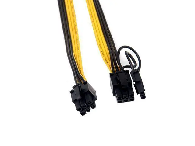Alt view image 3 of 6 - Vszerda 6PCS PCIe 6Pin to 6+2 Pin Power Supply Cable 8 Pin to 6 Pin PCI Express Graphics Card Power Cable GPU to GPU Male Port for Server 6Pin Converter Board BTC Miner (90cm,6PCS a Lot)