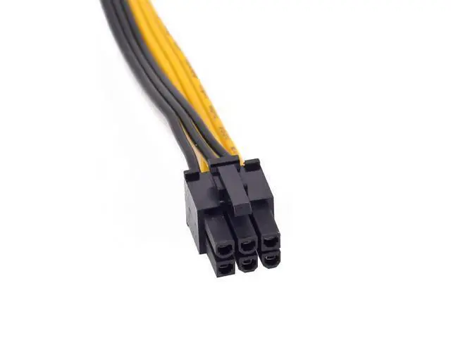 Alt view image 6 of 6 - Vszerda 6PCS PCIe 6Pin to 6+2 Pin Power Supply Cable 8 Pin to 6 Pin PCI Express Graphics Card Power Cable GPU to GPU Male Port for Server 6Pin Converter Board BTC Miner (90cm,6PCS a Lot)