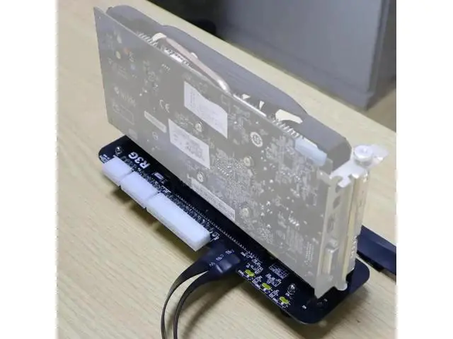 Alt view image 5 of 7 - Vszerda M.2 Key M NVMe External Graphics Card Stand Bracket R43SG 64Gbs with PCIe4.0 x4 Riser Cable 25cm 50cm for Graphics Card After 1660 (R43SG 50CM)