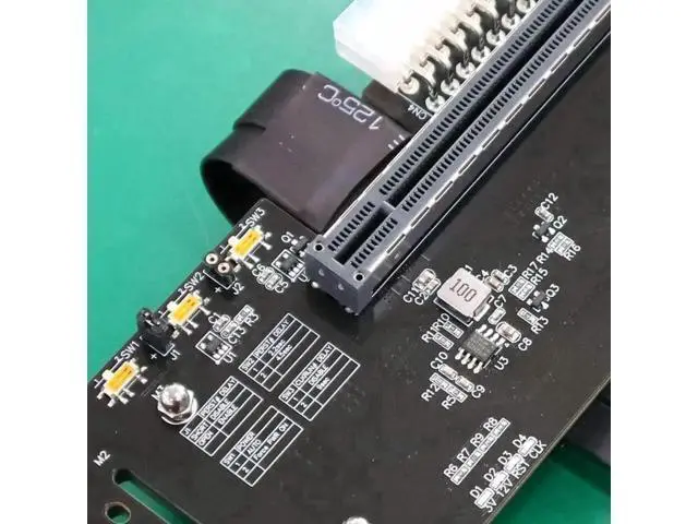 Alt view image 7 of 7 - Vszerda M.2 Key M NVMe External Graphics Card Stand Bracket R43SG 64Gbs with PCIe4.0 x4 Riser Cable 25cm 50cm for Graphics Card After 1660 (R43SG 50CM)