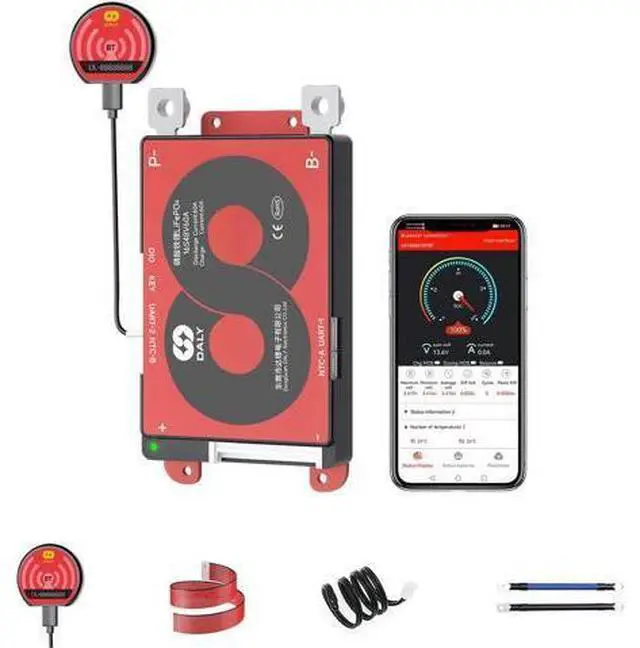 Main image of DALY Smart BMS 4S-24S 12V-72V 40A-500A con módulo Bluetooth, placa de protección de batería para paquete de batería LiFePO4 (LifePO4 4S 12V 300A+Módulo BT)