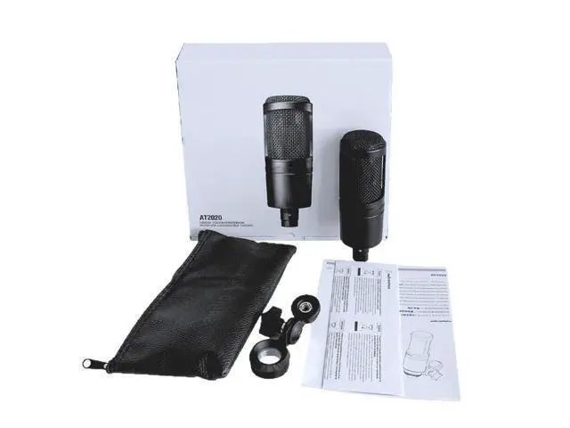 Alt view image 3 of 5 - AT2020 Micro Wind Capacitor Microphone Sound Card Complete Set of Audio Books for Singing Live Streaming Dedicated Recording Equipment