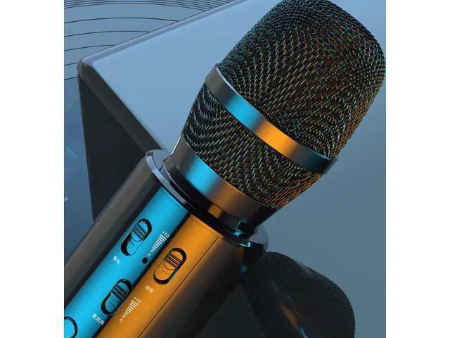 Alt view image 3 of 6 - Wireless karaoke microphone, Bluetooth speaker, integrated home handheld condenser microphone set