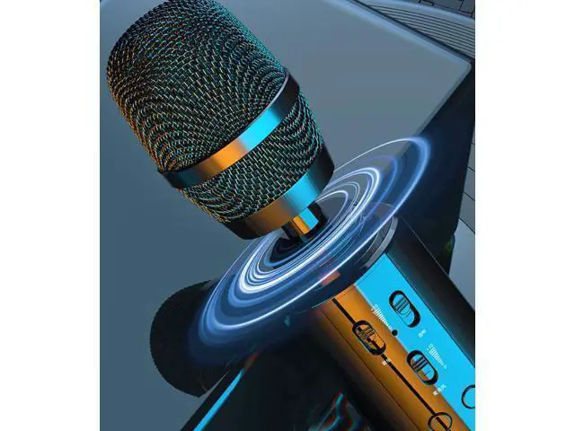 Alt view image 4 of 6 - Wireless karaoke microphone, Bluetooth speaker, integrated home handheld condenser microphone set