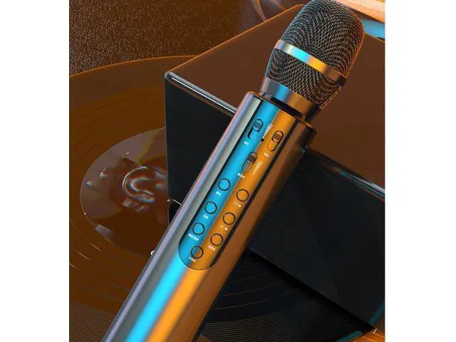 Alt view image 2 of 6 - Wireless karaoke microphone, Bluetooth speaker, integrated home handheld condenser microphone set