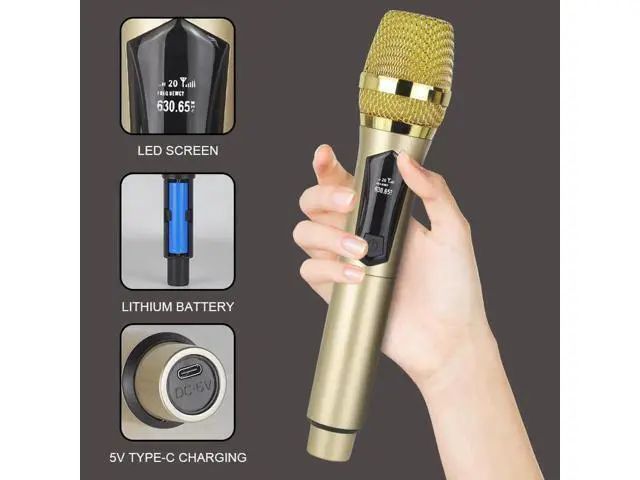 Alt view image 4 of 5 - Wireless microphone charging kit - suitable for two devices, suitable for stage use, home use, KTV, outdoor use, audio system for conferences and performances. blue-One after another