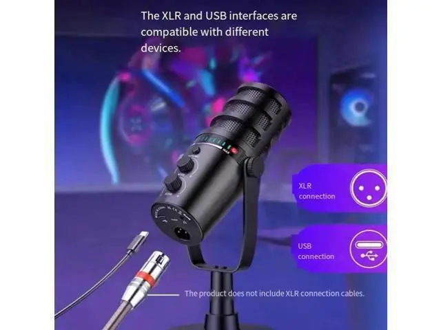 Alt view image 3 of 5 - Wired moving-coil microphone MV7 for mobile phone, computer live streaming, recording, karaoke, e-sports games, USB, professional microphone