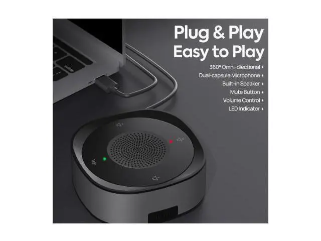 Alt view image 5 of 6 - Desktop conference omnidirectional microphone speaker speaker conference speaker wired 3D