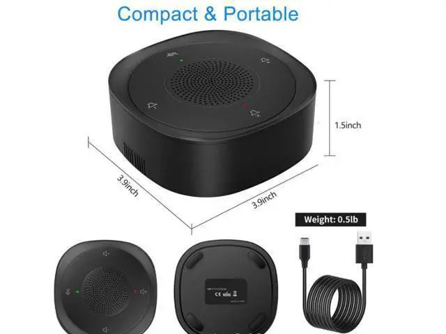 Alt view image 6 of 6 - Desktop conference omnidirectional microphone speaker speaker conference speaker wired 3D