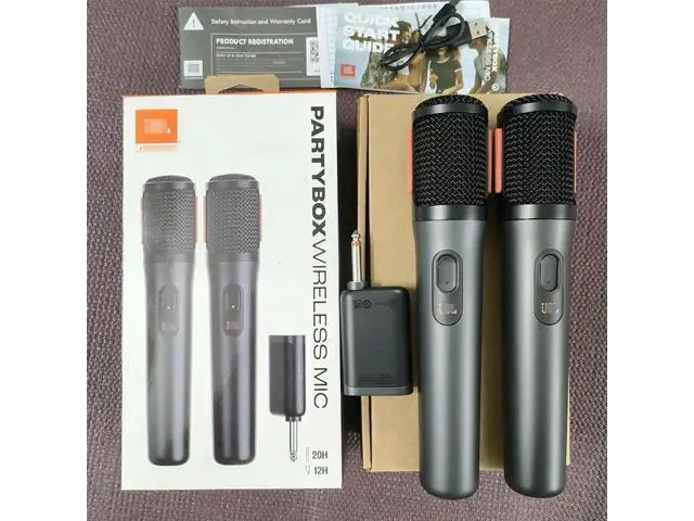 Alt view image 2 of 2 - One-to-two wireless microphone PartyBox Wireless Mic - Home singing KTV microphone
