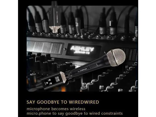 Alt view image 6 of 7 - UHF Wireless XLR Transmitter and Receiver with Carry Case, Professional Wireless Microphone XLR Adapter for Dynamic & Condenser Mics and Audio Mixer Pa System, Rechargeable, 200ft Range.