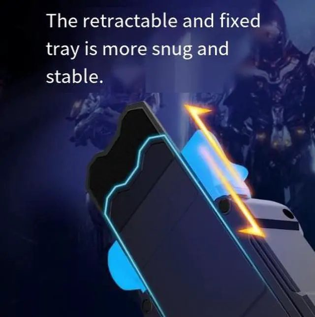 Alt view image 3 of 5 - Notebook radiator, forced-air computer radiator, intelligent temperature-controlled radiator, fan 5V Upgrade Version Adjustable Speed USB Power Supply