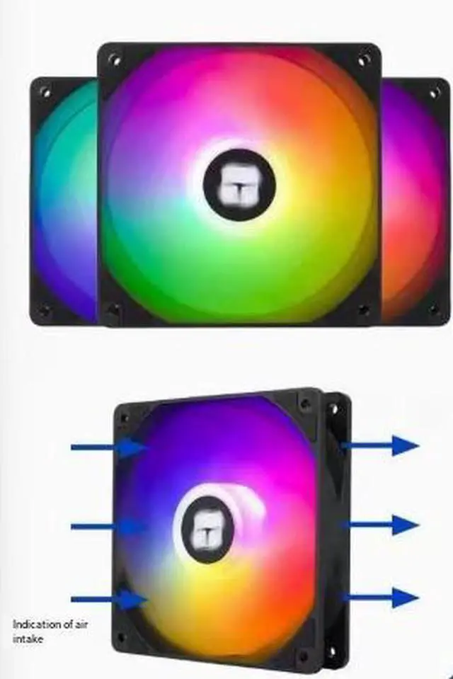 Alt view image 2 of 5 - Limin TL-C12CW-S X3 White ARGB 12cm Colorful RGB Computer Case Fan, Computer Cup Cooling Fan