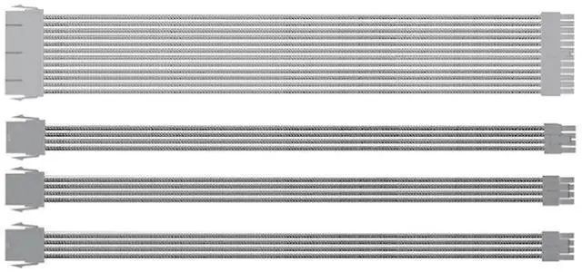 Alt view image 2 of 5 - Three-in-one CPU 4+4 motherboard 24-pin graphics card GPU 6+2 kit nylon braided extended power supply extension cable
