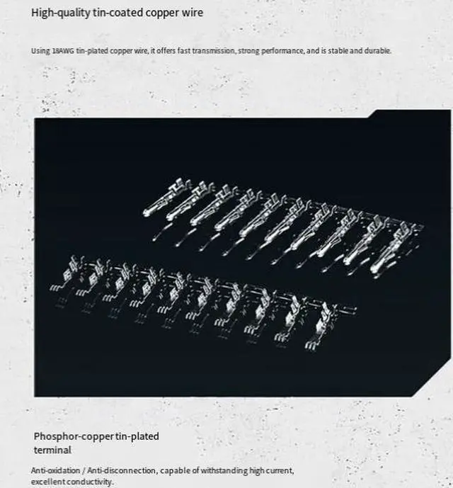 Alt view image 4 of 5 - Three-in-one CPU 4+4 motherboard 24-pin graphics card GPU 6+2 kit nylon braided extended power supply extension cable