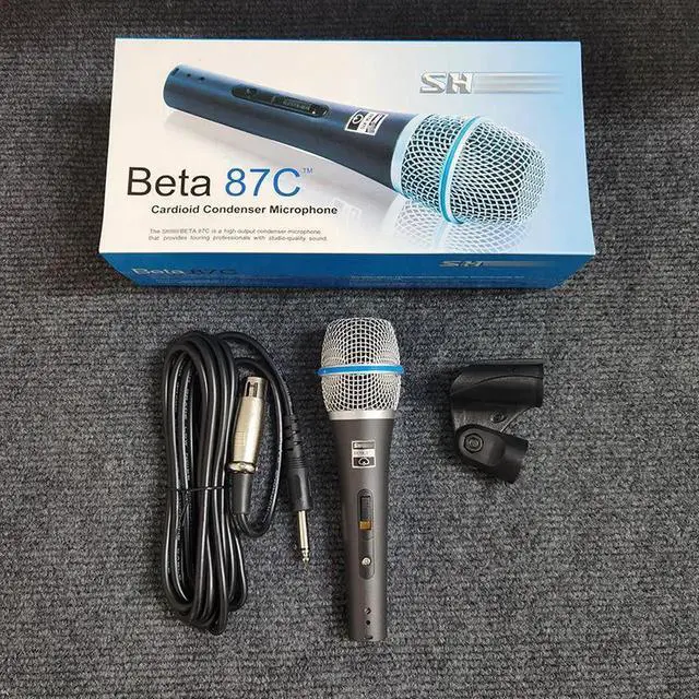 Alt view image 3 of 5 - Wireless microphone BETA87C A Home singing stage performance KTV wireless handheld microphone Beta87C - Model with Switch