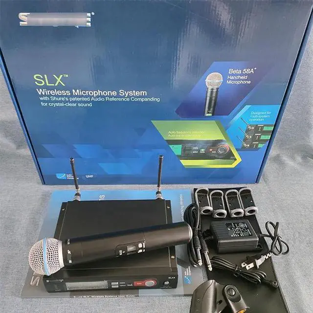 Alt view image 3 of 5 - SLX4 one-to-one wireless microphone Beta 58A for stage singing with SM58 microphone British standard plug