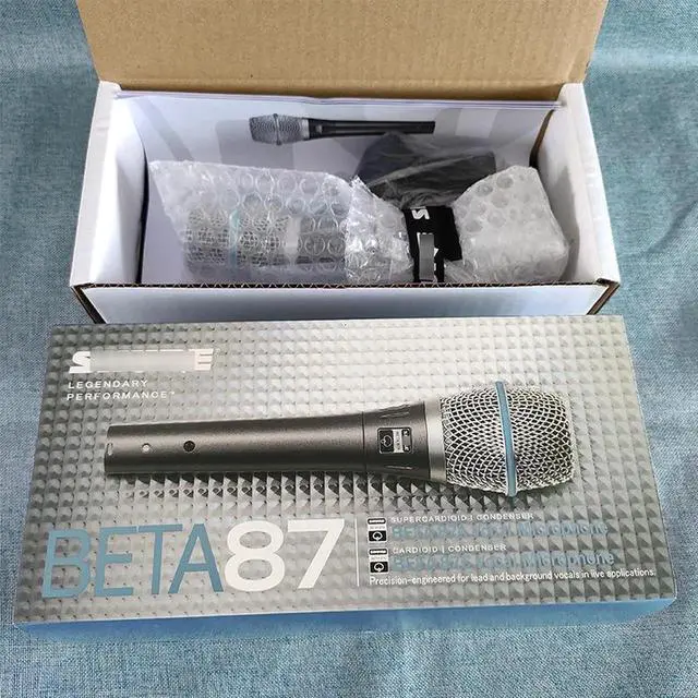 Alt view image 4 of 5 - BETA87A 87A high-end wired condenser microphone with super cardioid stage professional recording microphone
