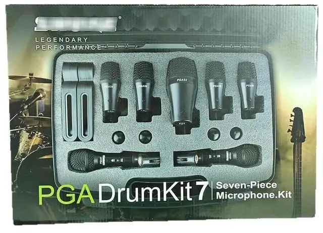 Main image of PGADRUMKIT7 microphone set, instrument stand, drum instrument, microphone pickup, stage performance, microphone