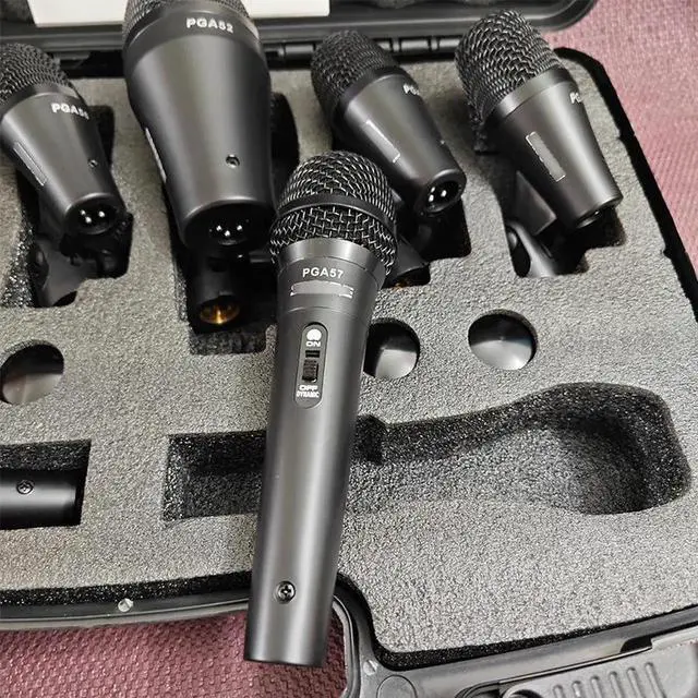 Alt view image 3 of 4 - PGADRUMKIT7 microphone set, instrument stand, drum instrument, microphone pickup, stage performance, microphone