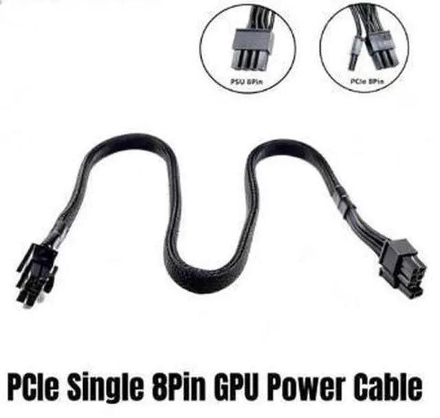 Alt view image 5 of 5 - 6+2Pin PCIe 8Pin Graphics Card GPU Power Cable for SEASONIC GX-1000 1000W, GX-850 850W, GX-750 750W, GX-650 650W, GX-550 550W FOCUS+ GOLD Modular Power, 18AWG Sleeved Net 60CM/23.62inch