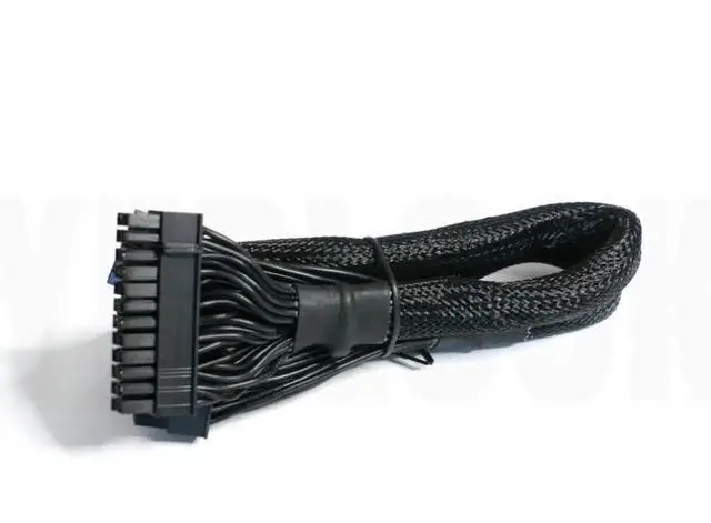 Alt view image 3 of 4 - 18+10pin to 24Pin ATX Power Cable for Seasonic KM3 Series X-750 X-850 SS-1050XP3 M12II Evo Series 520 620 650 750 850 Snow Silent 750 1050 FOCUS PLUS Gold Modular Power, Sleeved Net 60CM 18AWG