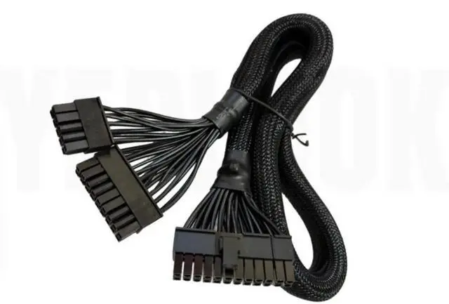 Main image of 18+10pin to 24Pin ATX Power Cable for Seasonic KM3 Series X-750 X-850 SS-1050XP3 M12II Evo Series 520 620 650 750 850 Snow Silent 750 1050 FOCUS PLUS Gold Modular Power, Sleeved Net 60CM 18AWG