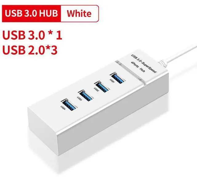 Main image of Multi-in-one 3.0 Expander USB Splitter High-speed 3.0 Hub USB Hub Computer Multi-interface Expansion Single-port USB 3.0 - White