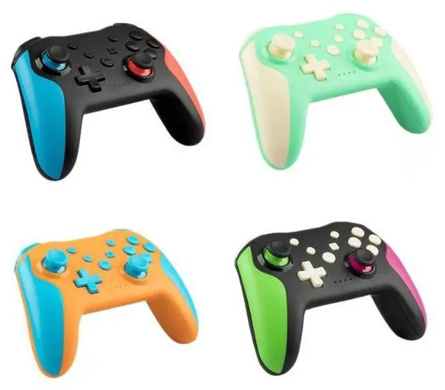 Alt view image 2 of 6 - SWITCH wireless Bluetooth controller - Black Myth PC computer controller - 6-axis motion-sensing vibration - Switch2 controller Black and white alternating