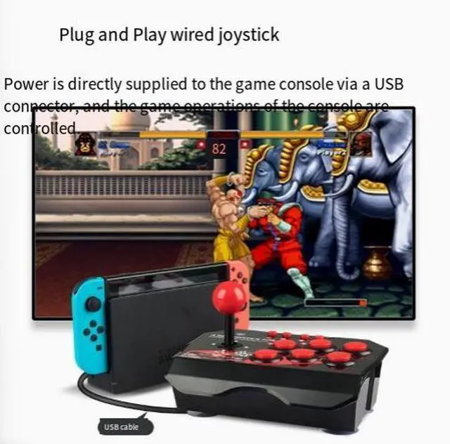 Alt view image 2 of 5 - Switch controller, Street Fighter, King of Fighters, wired fighting joystick P3, Android computer game controller, Yao Tai