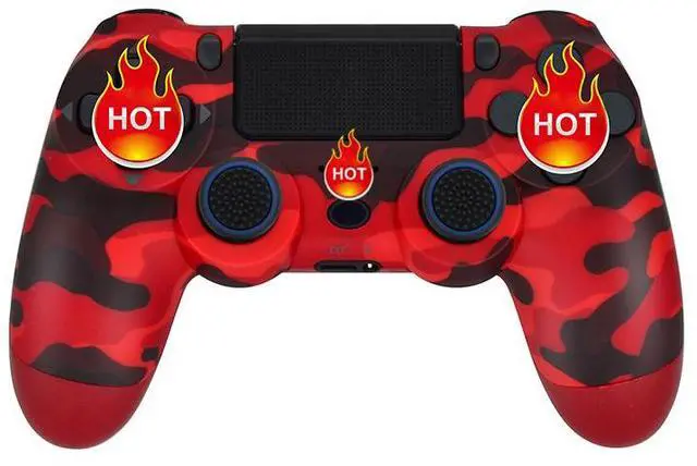 Main image of Wireless controller P4 with six-axis vibration and lights P4 gaming computer with glowing display gaming console Camouflage red