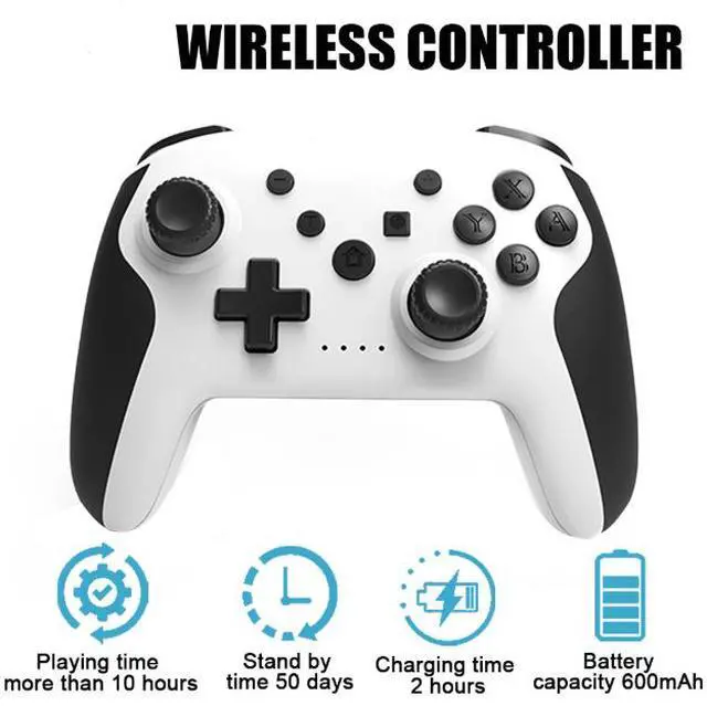 Alt view image 5 of 5 - Switch Bluetooth wireless controller wakes up the six-axis gyroscope motion-sensing dual vibration Switch game controller Translucent black