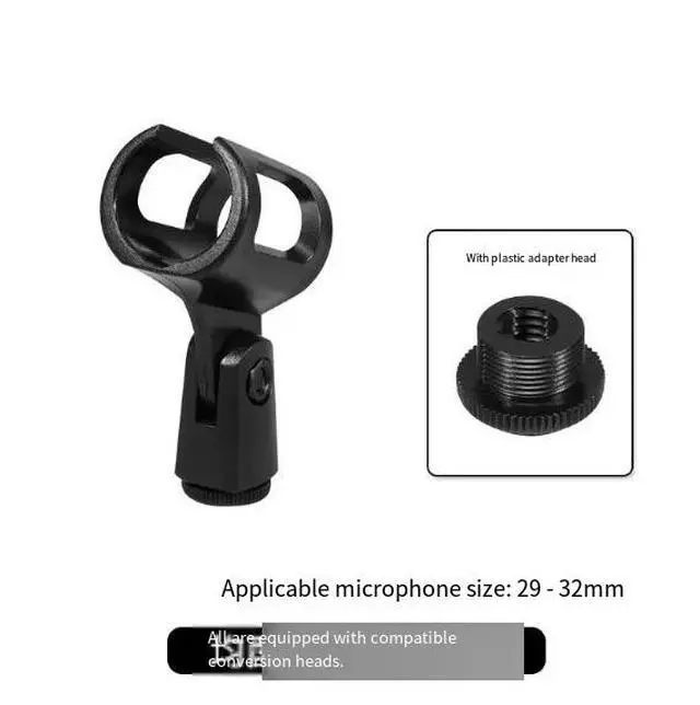 Alt view image 3 of 7 - Microphone clip microphone stand accessory U-shaped microphone clip suitable for wired and wireless use handheld clip-on stand