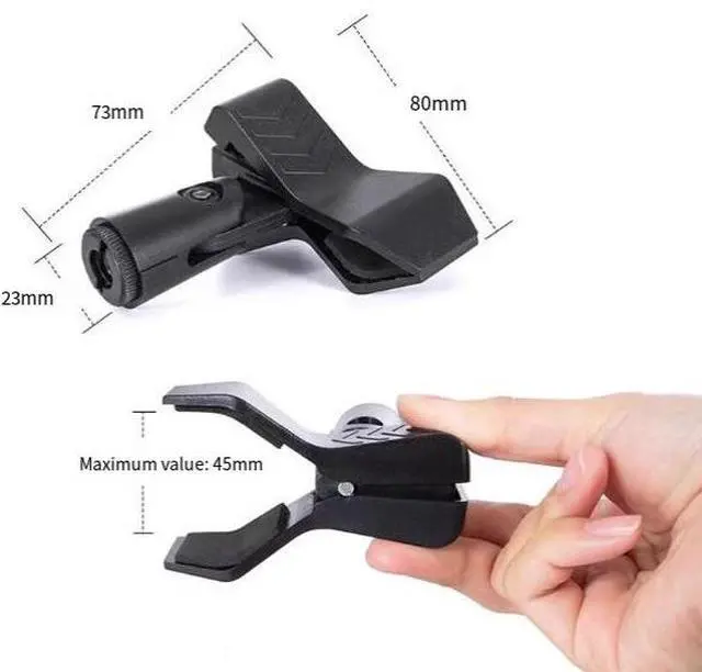 Alt view image 4 of 7 - Microphone clip microphone stand accessory U-shaped microphone clip suitable for wired and wireless use handheld clip-on stand