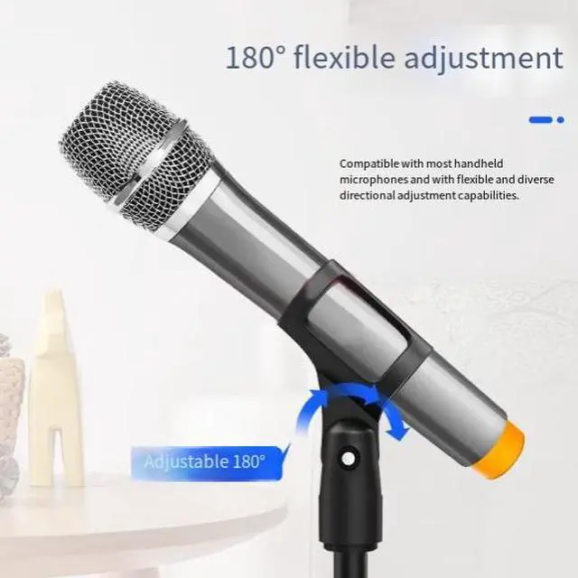 Alt view image 2 of 7 - Microphone clip microphone stand accessory U-shaped microphone clip suitable for wired and wireless use handheld clip-on stand