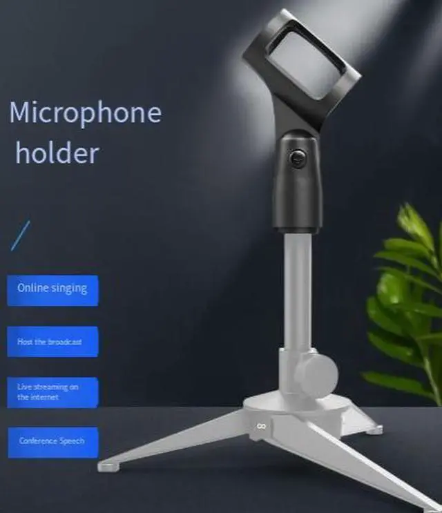 Alt view image 7 of 7 - Microphone clip microphone stand accessory U-shaped microphone clip suitable for wired and wireless use handheld clip-on stand